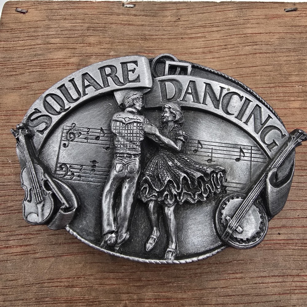 Square Dance Siskiyou Buckle‎ Co Williams, Oreeon 1985 Belt Buckle Collectible